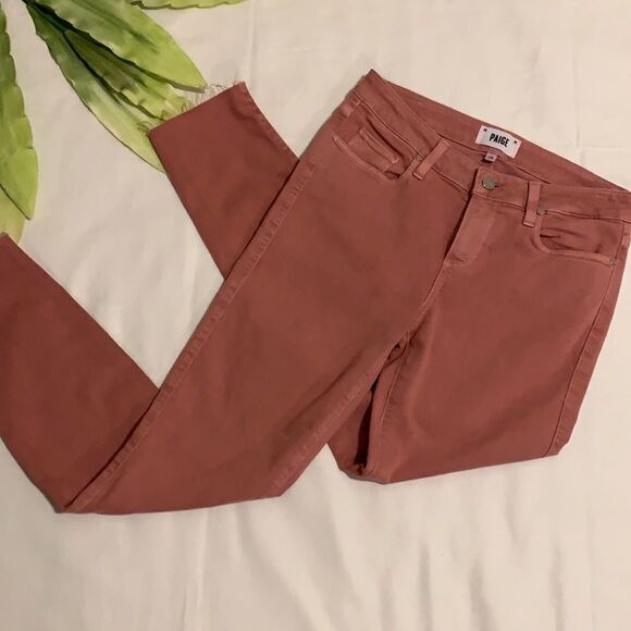 🌟PAIGE Pink Verdugo Raw Hem Ankle Skinny Jeans🌟 - Picture 7 of 11